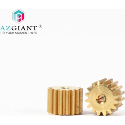 AZGIANT Module 0.5 16 teeth 9mm gear for FC-140/280 car door lock motor metal motor gear M0.5 copper Pinion inner diameter 2mm