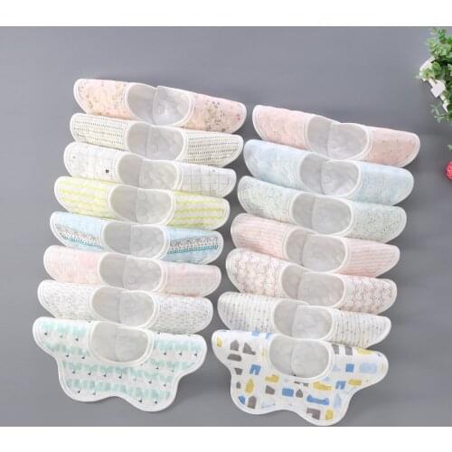 Baby Bibs 360 Degree Rotating Soft Cotton Waterproof Baby Burp Cloths Saliva Towel Cartoon Round Feeding Scarf Muslin Baby Bib