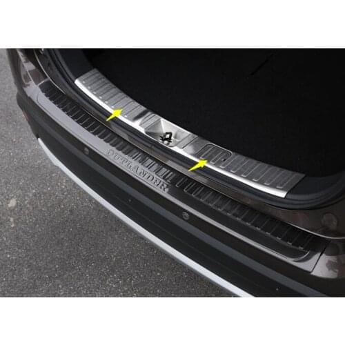 Stainless Steel Inner Rear Bumper Protector Sill Trunk Tread Plate Trim Fit For Mitsubishi Outlander 2016