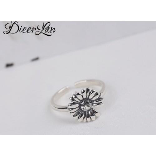New Gothic Men Sunflower Rings For Women Jewelry Birthday Gift Romantic Wedding Engagement Drop Shipping 2021