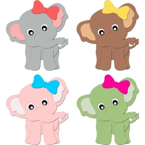 New Elephant Wooden Die Scrapbooking C2725 Cutting Dies Multiple Sizes