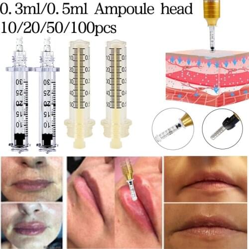 Atomizer Consumables Disposable Sterile Ampoule Head Syringe Suction Anti Wrinkle Lip Lifting Lip Filler for Hyaluronic Pen Gun