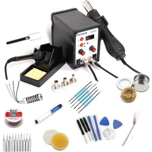 BGA Soldering Station 8586 Soldering Iron Hot Air 2 in 1 Welding Soldering Tools Hot Air Soldering Station Rework Station