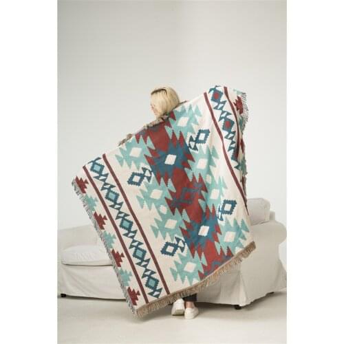 Sugan Life NEW Hot Selling Home American-Style Geometric Pop Blanket Decorative Throw Air Conditioning Sofa Cover