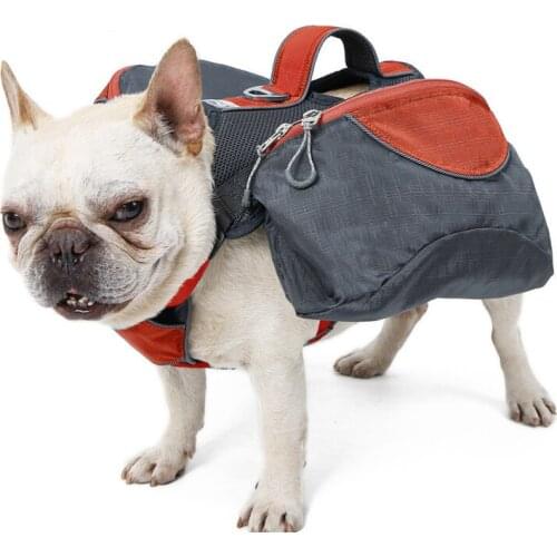 Dog Saddle Bag for Hiking Soft Padded Large Capacity Pet Ourdoor Backpack for Large Dogs Multi-Function Pet Harness with Handle