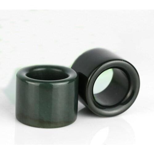 Wonderful 22mm inner diameter Natural Green HeTian Jade Large Thumb Lucky Ring Fashion Mans Jade Rings Jewelry 25-30mm wide