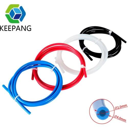 10M 5M 2M PTFE Tflon Tube 2*4 mm PTFE Tube for For V5 V6 J-head Hotend Bowden Extruder 1.75 mm PLA ABS Feeding Guide Pipe