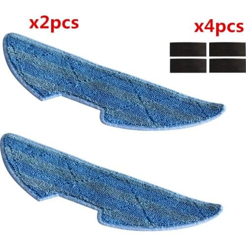 2pcs Robot Vacuum Cleaner Mop Cloths Magic Paste for Conga Series 1290 y 1390 Robotic Vacuum Cleaner Parts Accessories