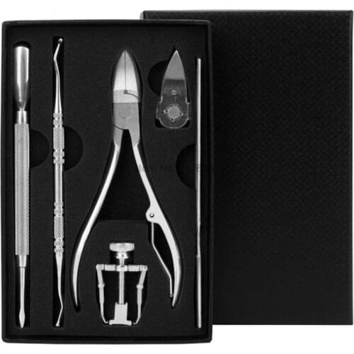20sets 6pcs/set Ingrown Toenails Pedicure Tool Kit Clippers Fixer Recover Nail Hook Paronychia Podiatry Corrector Foot Care Tool