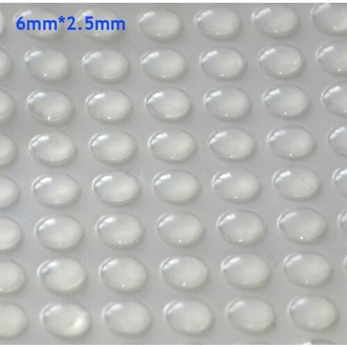 200pcs 6mm*2.5mm transparent self adhesive soft anti slip bumpers silicone rubber feet pads great silica gel shock absorber