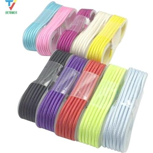 500pcs/lot Multi Color 1.5M Nylon Braided Rope Neto Micro USB Charger Sync Data Cable For Android & iPhone Samsung 3.1 Type-C