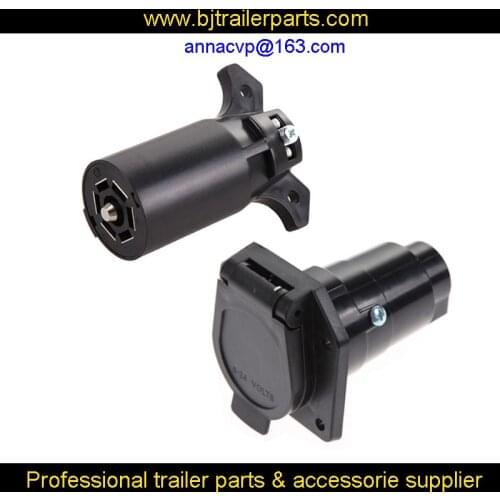 7 poles blade round truck trailer plug +socket 7-way RV trailer connector replacement 7 pin , RV light plug connector