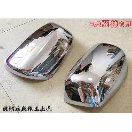 ABS Chrome Rearview mirror cover Trim/Rearview mirror Decoration for 2010-2013 Mitsubishi Lancer/Lancer X/Lancer Evo Car styling