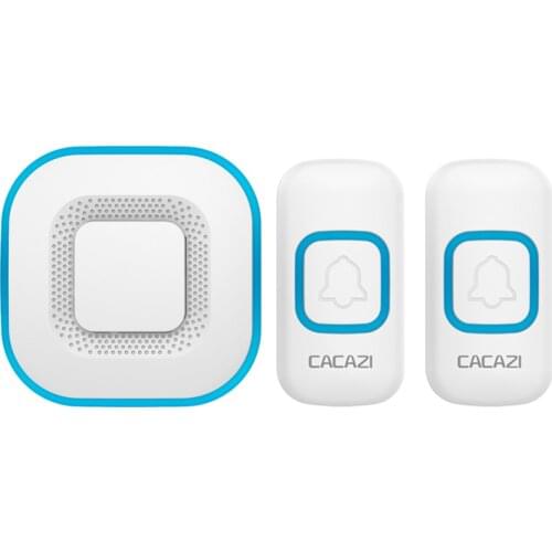 Home Security Welcome Wireless Doorbell Smart Chimes Door Bell Alarm LED Light With Waterproof 300m Range 2 Button 1 Receiver