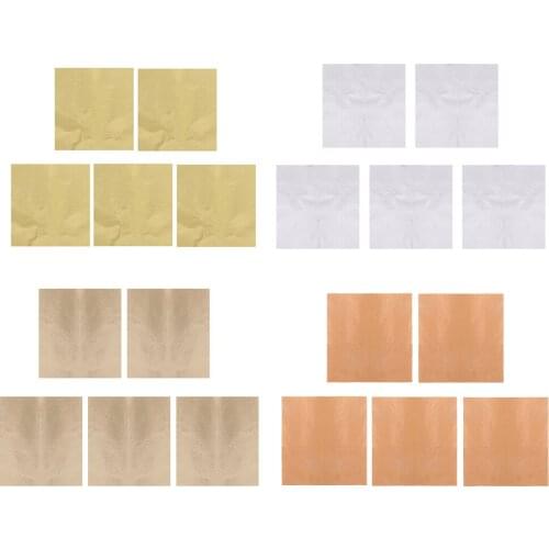 20x Gold Leaf Gilding Foil Paper Sheets for Jewelry Making Nail Art DIY Resin Ornament Craft Gilding Framing Scrapbook 9x9cm