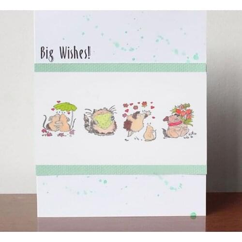 DIY Cute Hedgehog Pattern Transparent Clear Seal Card Scrapbooking Photo Album Decorative Silicone Stamp Sheets