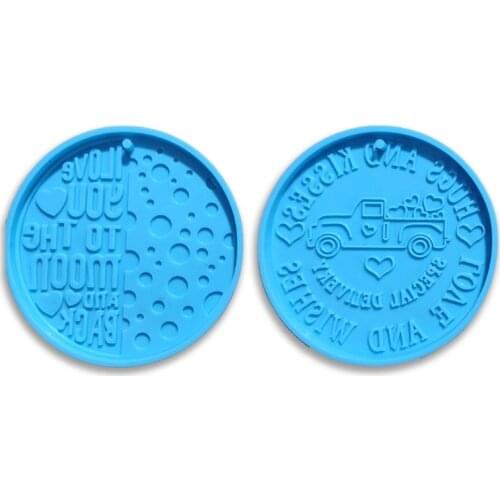 DIY Crafts Casting Handcraft Epoxy Resin Mold Valentines Day Love Love Heart Circle Decoration Silicone Mould