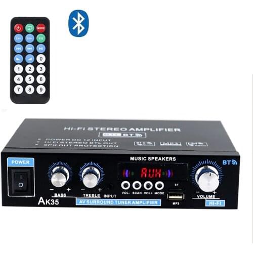 AK35 800W Home Digital Amplifiers Audio Bass Audio Power bluetooth Amplifier Hifi FM USB Auto Music Subwoofer Speakers