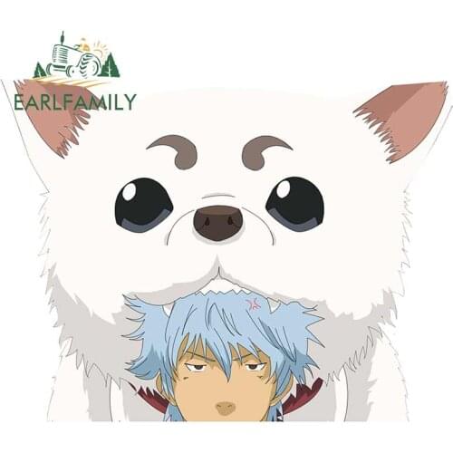 EARLFAMILY 13cm x 9.9cm For Gintama Anime Sticker Decal Window Car Stickers And Decals Fashion Trunk Decals Creative
