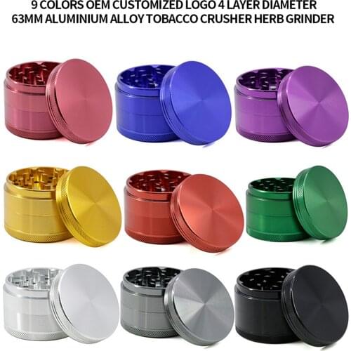 Aluminium Alloy Tobacco Crusher 4 Layer Round Spice Herbal Grinder Manual Cigarette Cutter