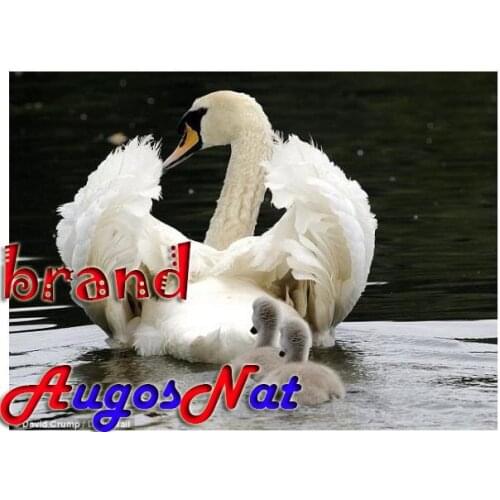 Mother child diamond painting white swan rhinestone embroidery birds mosaic decor diamond dots poster wall paper diy craft gift