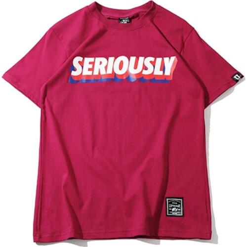 Summer T-Shirts Men Women Fashion Letter Printing Tshirt Streetwear Tops Tees Couples Orange Short Sleeve Cotton HH230