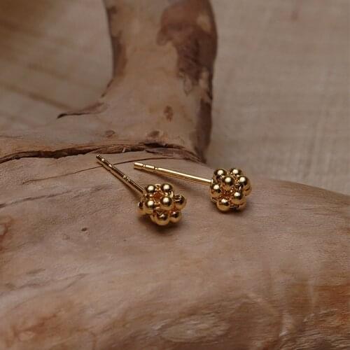 Small Metal Ball Earrings For Women Fashion Jewelry Gold Silver Color Mini Stud Earring Jewellery Girls Gift