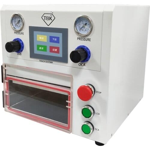14 Inch OCA Lamination Machine TBK 108P Vacuum Laminating Machine Fat Curved Straight and Tablet LCD Screens Laminator