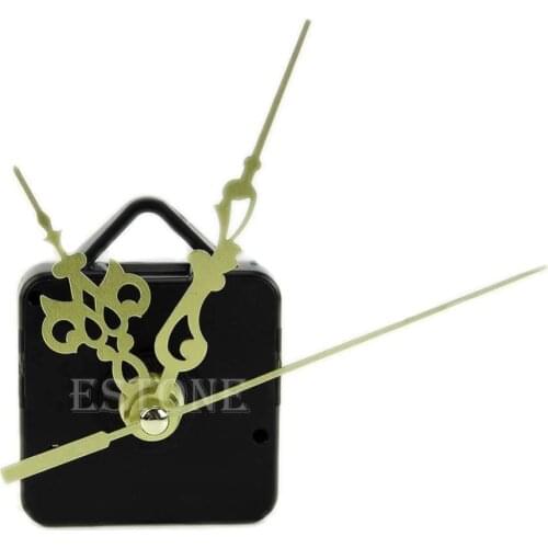 Quartz Clock Movement Mechanism Gold Hands DIY Replace Repair Parts Kit New