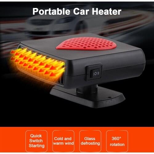 12V/24V Car Heater Multi-function Cooler Defroster Hot Warm Heater Windscreen Demister Defroster Portable Auto Car Van Heater