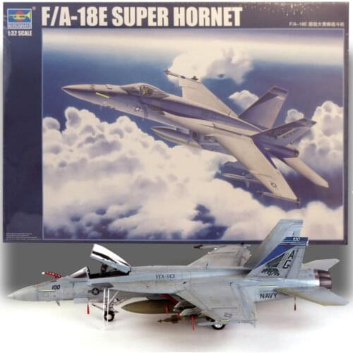 Trumpeter 03204 1/32 US FA-18E Super Hornet Aircraft Airpalne Model Jet Fighter TH06810-SMT2