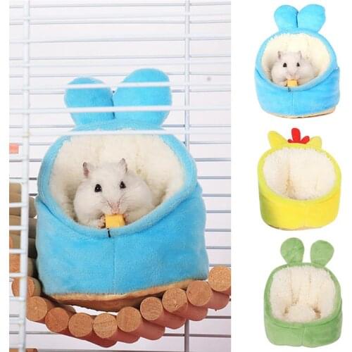 1 Pcs Soft Warm Pet Hamster Nest Creative Hedgehog Rabbits Winter House Small Animal Dutch Rats Warm Bed Supplies Accessories