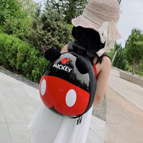 Disney 2021 New Childrens Mickey Mouse Cartoon Kindergarten School Bag 3-5 Years Old Waterproof Eggshell Bag Cute Backpack