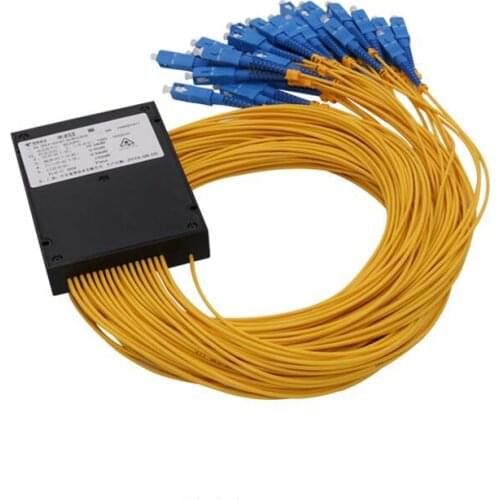 FTTH ABS Box 1x32 SC APC PLC Fiber Optical Splitter with SC/APC Connector Planar waveguide type Optical splitter