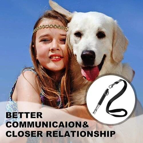 Dog Whistles Adjustable Tone to Prevent Barking Professional Dog Training Whistles Home Training Tool with Black Leash