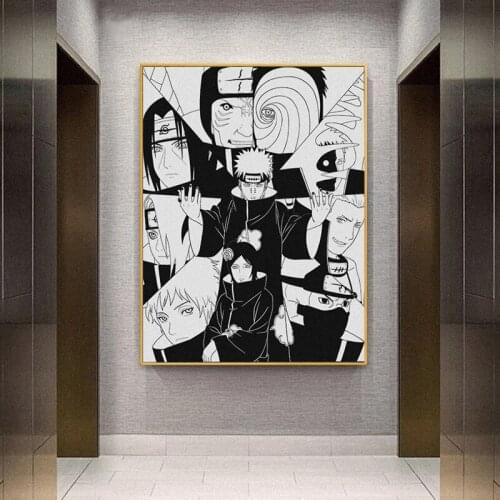 Japan Anime Naruto Character Poster Sasuke Canvas Painting Mural Living Room Boy Bedroom Home Modern Wall Decoration Cuadros
