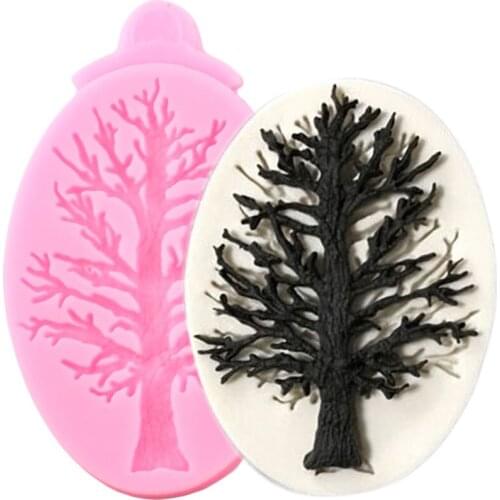 Tree Shape Silicone Mold Branches DIY Party Cake Decorating Tools Cake Border Fondant Mould Candy Polymer Clay Chocolate Moulds