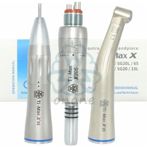 Compatible NSK Ti-MAX Low Speed straight Handpiece set Contra Angle With non Optic Fiber Ti-Max Series X205/X25/X65