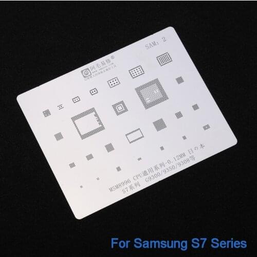 BGA Reballing Stencils for Samsung S7 MSM8996 CPU G9300 G9350 G9308 Solder Template 0.12mm Thickness