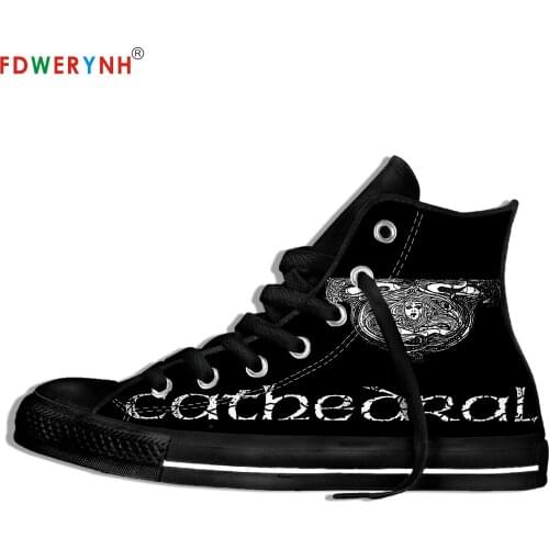 High Top Canvas Mens Casual Shoes Cathedral Band Most Influential Metal Bands Of All Time Lightweight Shoes For Women Men