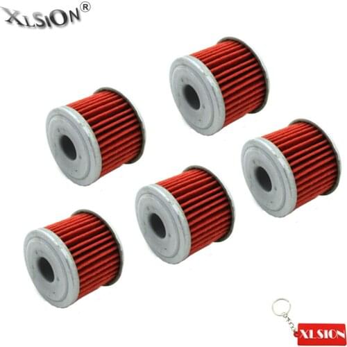 XLSION 5Pcs Oil Filters For Honda Husqvarna CRF150R/250R CRF250X CRF250R CRF450R CRF450X CRF150RB TRX450ER TRX450R TC250