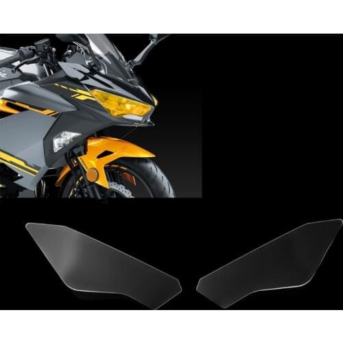 Motorcycle Screen Lens Guard Acrylic Headlight Protector Cover Headlamp For KAWASAKI NINJA400 2018-2019 ZX6R 2019 NINJA250