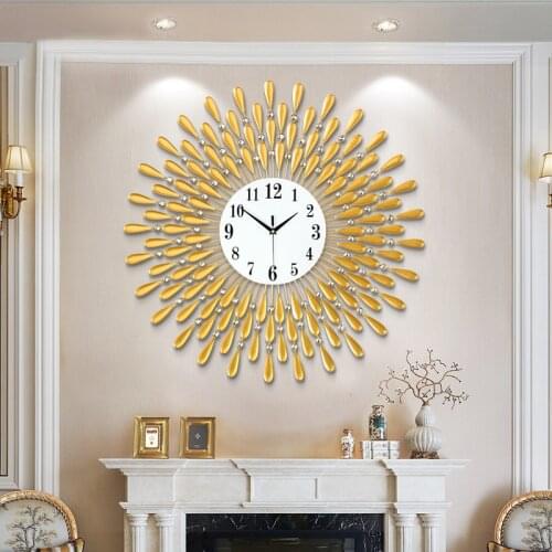 Iron Creative Clock Hanging Clock Living Room Decoration Clock Electronic Quartz Clock Asian Hot Selling Clock