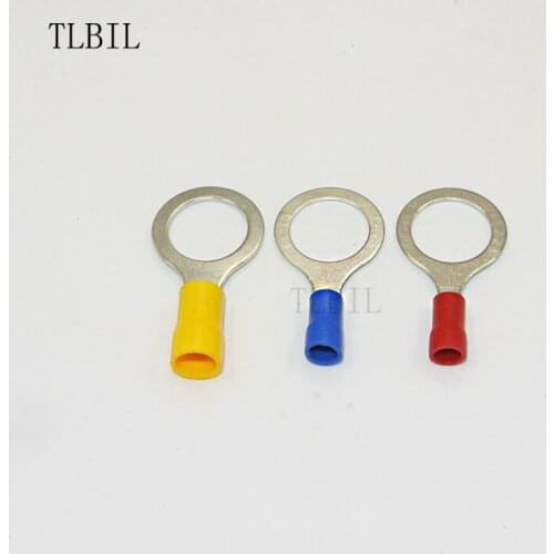 1000PCS 5/16" Red Blue Yellow Ring Insulated Wire Connector Electrical Crimp Terminal Cable Wire Connector for 0.5-6mm2 22-10AWG