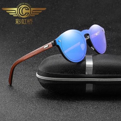 2019 Fashion Brand Women Mens Square Wooden Sunglasses Wood Legs Mirror Reflective Sun Glasses Gafas UV400