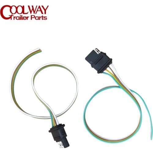 4 Pole Pin Flat Trailer Socket Plug Wiring Harness Kit Truck Ute RV Parts Camper Caravan Accessories