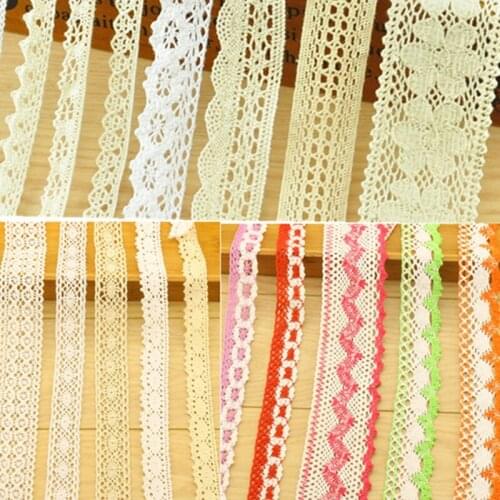 5 yard lot woven cotton lace trim Lace Fabric Clothing Decorative Ribbon Handmade Patchwork DIY Craft 5BB5506