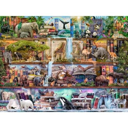 5d diy diamond painting the amazing animal kingdom cross stitch kits diamond embroidery picture landscape wall sticker mosaic