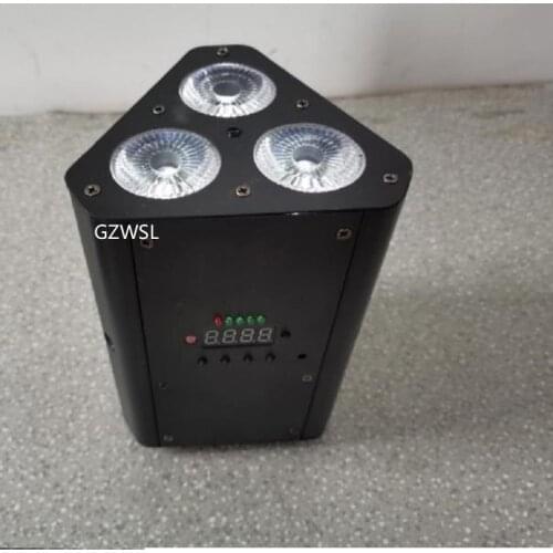8pcs/lot dj wedding Stage Light 3*12W RGB Triangular wifi Battery Truss Wash Led Par Light For night club wireless led par