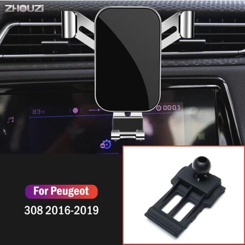 Car Mobile Phone Holder Mounts GPS Stand Gravity Navigation Bracket For Peugeot 308 T9 SW 2016 2017 2018 2019 Car Accessories